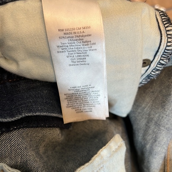 CURRENT ELLIOTT STILETTO IN TAVERN SKINNY STRAIGHT LEG JEANS SIZE 27 - Picture 7 of 7